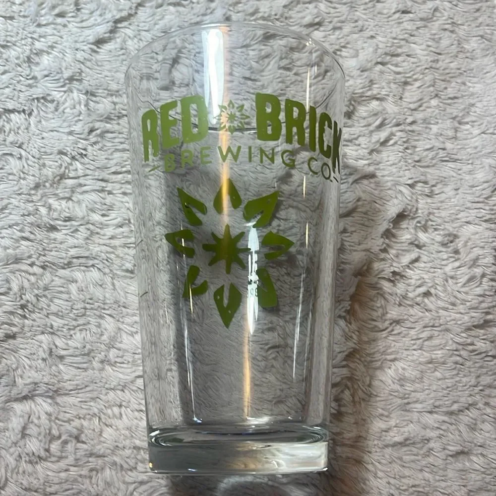 Red brick brewing Company glass